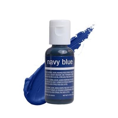 Chefmaster Navy Blue Liqua-Gel Food Coloring Vibrant Color Professional-Grade Dye for Icing, Frosting, Fondant Baking Decorating Fade-Resistant Easy-to-Use Made in USA 0.70 oz