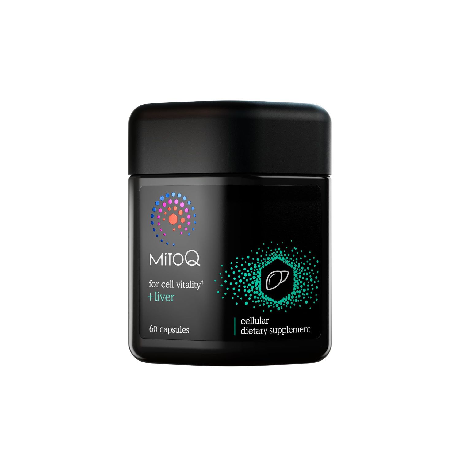 MitoQ Liver Premium CoQ10 Antioxidant - Contains Mitoquinol Mesylate, Choline, Milk Thistle, Selenium - Supports Metabolism, Liver Health, Body s Natural Detoxification Cell Vitality (60 Capsules)