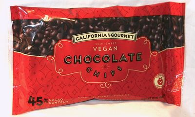 45 Cocoa Vegan Chocolate Chips Dairy Free Kosher Gluten Free Nut Free (4 Pack)