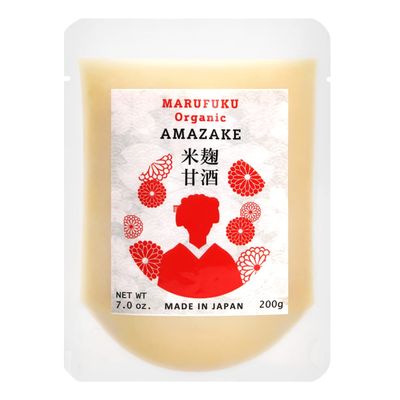Amazake Drink From Japan made from White Koji 7.0oz-Non Alcoholic (Traditional Japanese fermented rice drink) MARUFUKU (200ml, White Rice Amazake)