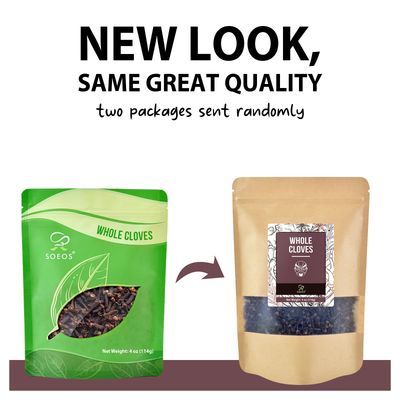 Soeos Whole Cloves 4 oz, Gluten Free, Non GMO, Kosher, Fresh Hand Picked Cloves, Great for Food and Tea