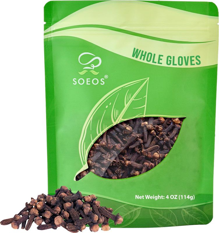 Soeos Whole Cloves 4 oz, Gluten Free, Non GMO, Kosher, Fresh Hand Picked Cloves, Great for Food and Tea