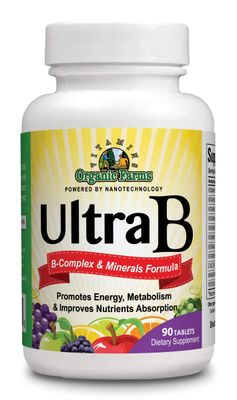 Organic Farms Vitamins Ultra B Complex Minerals - 90 Tablets - 100 Natural Dietary Supplement