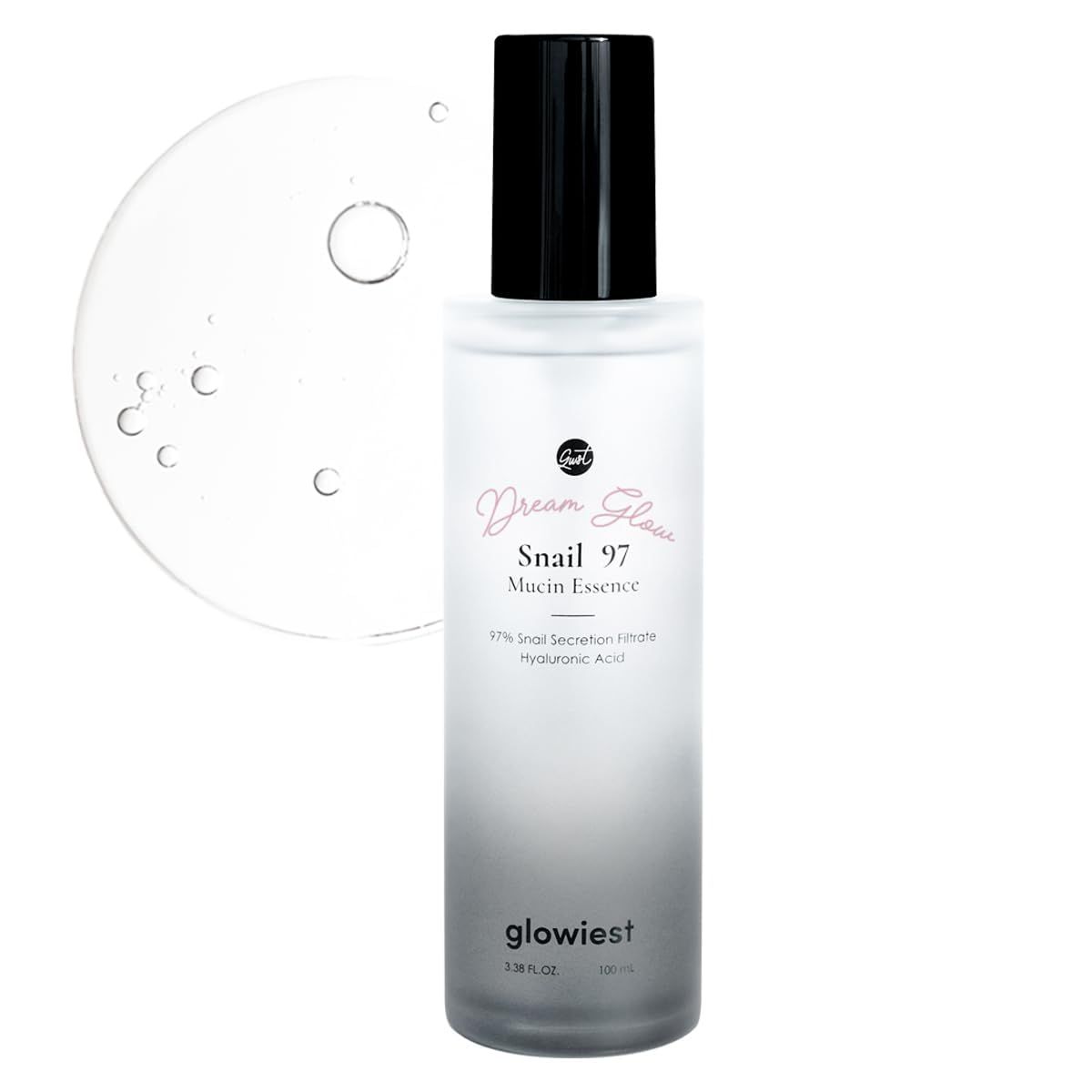 glowiest Dream Glow Snail 97 Mucin Essence; Restoring Skin Barrier, Moisturizing, Hydrating - Snail Mucin Korean Skin Care - 3.38 fl.oz 100ml