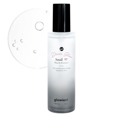 glowiest Dream Glow Snail 97 Mucin Essence; Restoring Skin Barrier, Moisturizing, Hydrating - Snail Mucin Korean Skin Care - 3.38 fl.oz 100ml