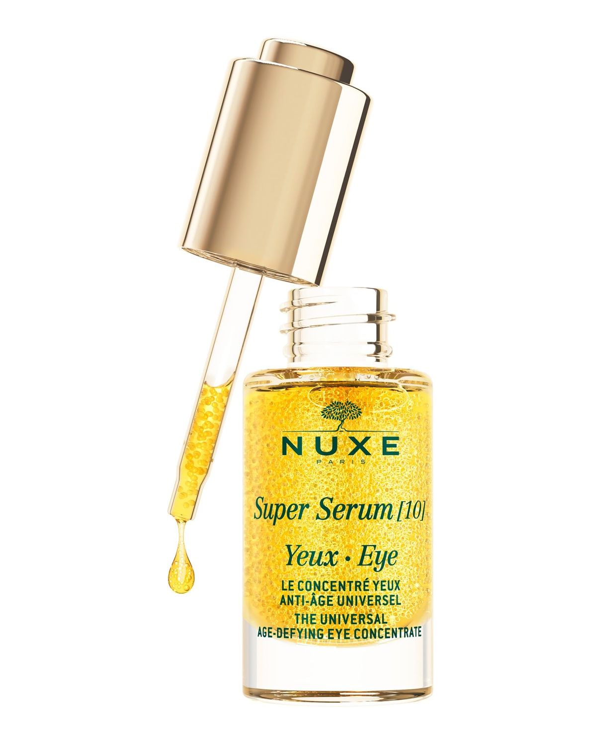 NUXE Super Serum Eye with Hyaluronic Acid and Botanical Caffeine, Anti-Aging Eye Serum, 0.5 fl oz