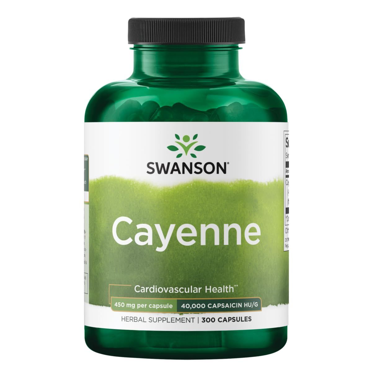 Swanson Cayenne - Herbal Supplement Promoting Digestion, Circulation Metabolism Support - Natural Formula May Support Heart Health - (300 Capsules, 450mg Each)
