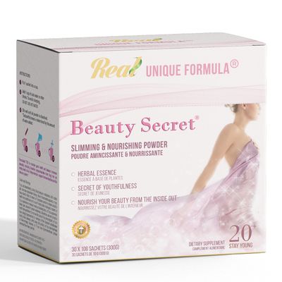 Unique Formula Beauty Secret Powder 20 30 Individual Stick Packs with Wild Canadian Chaga, Tamarind, Astaxanthin, Co Q10, Kale with Skin, Hair, Joint Metabolism Support