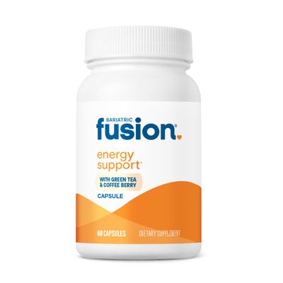 Bariatric Fusion B Vitamins for Energy Support B-Complex with 70mg Natural Caffiene Vegan Capsules Bariatric Vitamins for Women and Men Gluten, Dairy and Soy Free Non-GMO 60 Count
