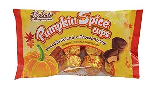 Palmer (1) Bag Pumpkin Spice Cups Chocolaty Shell Filled with Creamy Pumpkin Spice Center - HalloweenFall Candy Net Wt. 4.5 oz