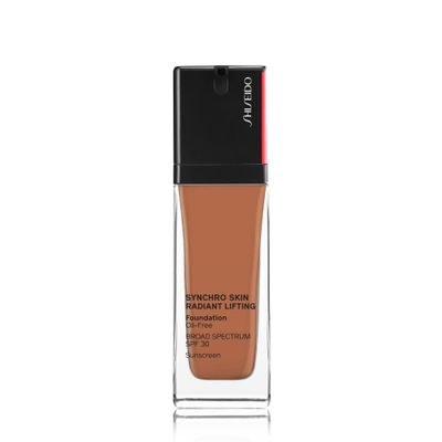 Shiseido Synchro Skin Radiant Lifting Foundation SPF 30, 450 Copper - 30 mL - Medium-to-Full, Buildable Coverage - 24-HR Hydration - Transfer, Crease Smudge Resistant - Non-Comedogenic
