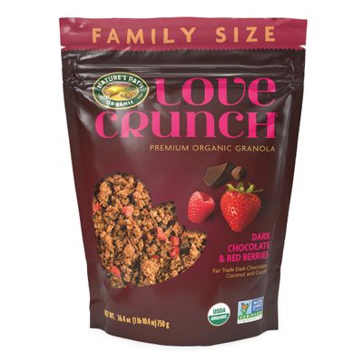 Love Crunch Organic Dark Chocolate Red Berries Granola, 26.4 oz (Pack of 1), Value Size, Non-GMO, Fair Trade, by Nature&#39;s Path