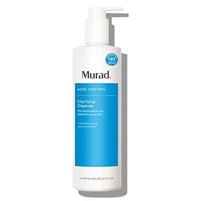 Murad Clarifying Facial Cleanser - Acne Control Salicylic Acid Green Tea Extract Face Wash - Exfoliating Acne Skin Care Treatment Backed by Science (13.5 Fl Oz Jumbo)