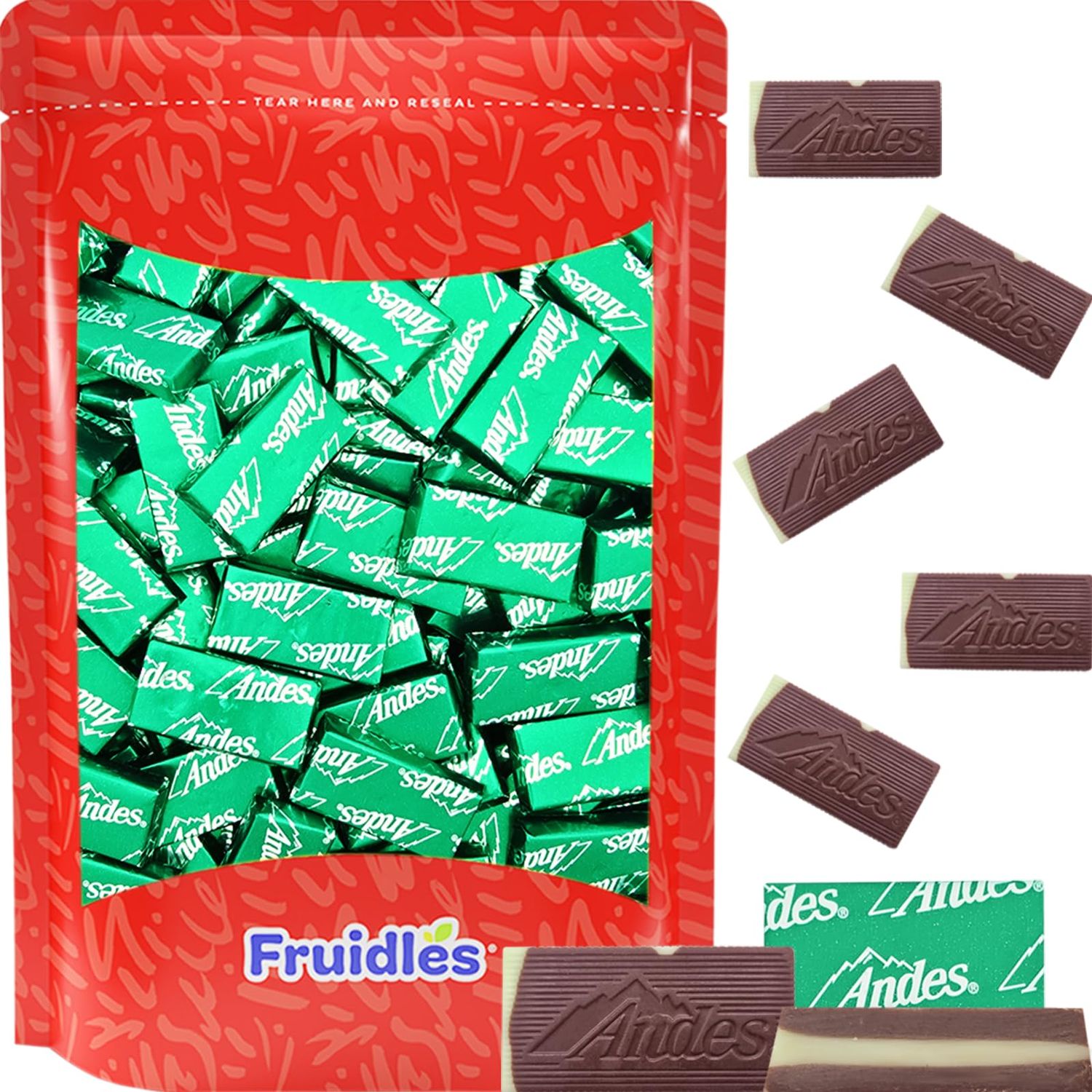 Chocolate Thin Mints, Rectangular Chocolate Sandwich Mint Candies, Mint Candies, After Dinner Mints, Butter Mint Candy, Fat-Free, Individually Wrapped (Half-Pound)