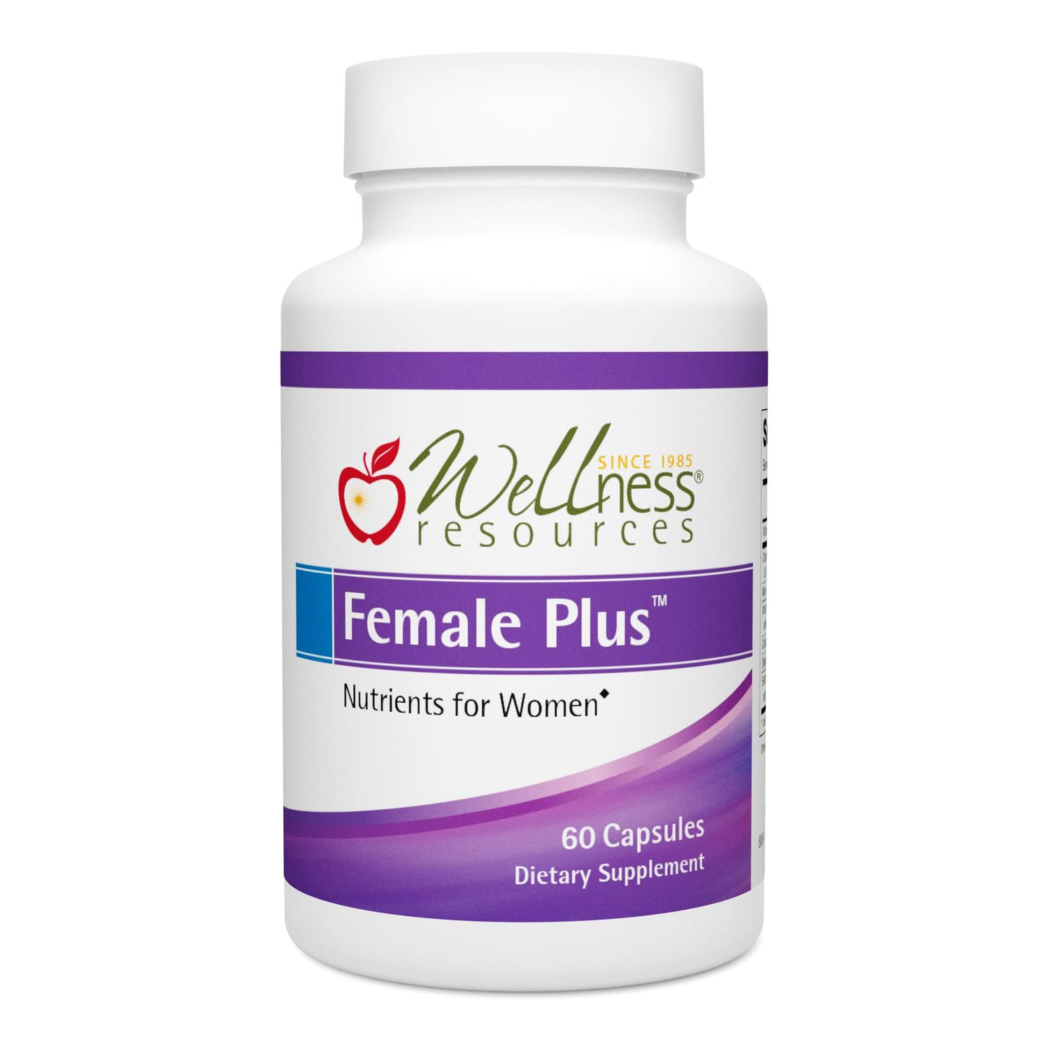 Wellness Resources Female Plus for Healthy Estrogen Metabolism, Menstrual Rhythm Support, Energy and Mood - Chaste Berry, I3C, DIM, Calcium-D-Glucarate, B6, Myo-Inositol, Sulforaphane (60 Capsules)