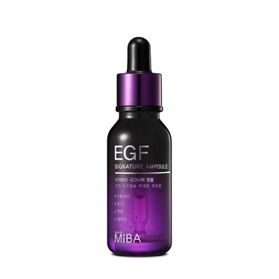 MIBA EGF Signature Ampoule 20ml 0.68 fl.oz Skin apex that wakes up with one drop, EGF peptides, Night Serum, Watery, Light Texture