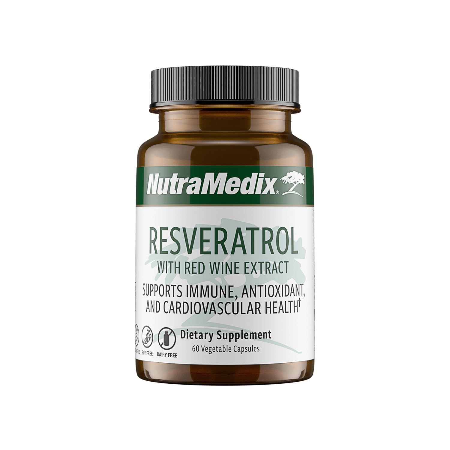 NutraMedix Resveratrol Capsules - Bioavailable Antioxidants Supplement from Red Wine Extract Grape Skins - 200mg Japanese Knotweed for Immune Cardiovascular Support (60 Capsules)
