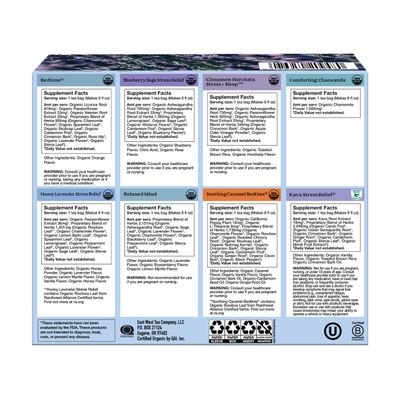Yogi Tea Relaxation Sampler Box - Easter Basket Stress Relief Gifts - 8 Favorite Herbal Teas (32 Tea Bags) - Assorted Delicious Wellness Teas - Caffeine Free - Variety Pack Sampler