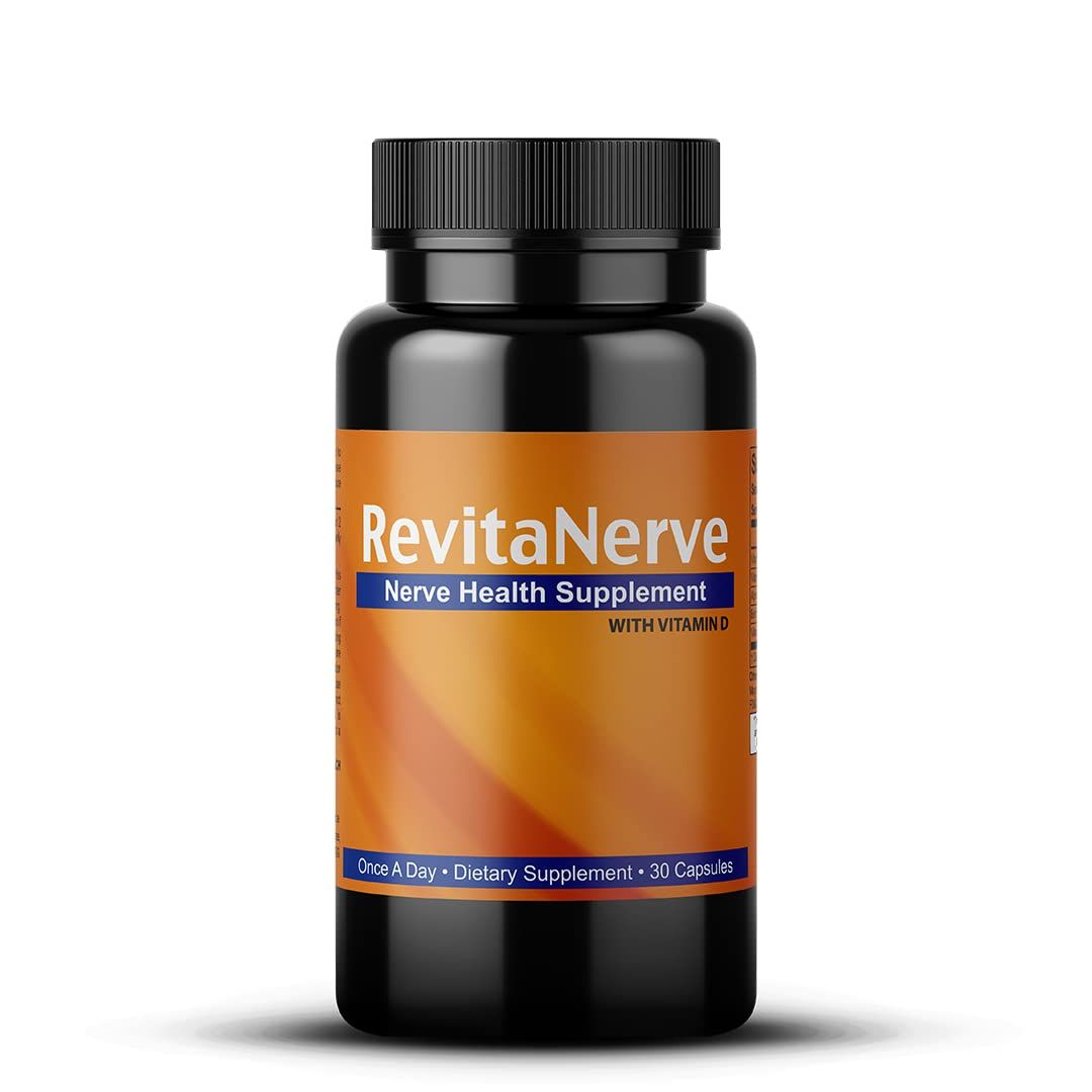RevitaNerve - Neuropathy Nerve Support and Relief Revitalizing Supplement for Nerve Discomfort Once A Day Reduce Nerve Aches (Single Pack, 30 Count)