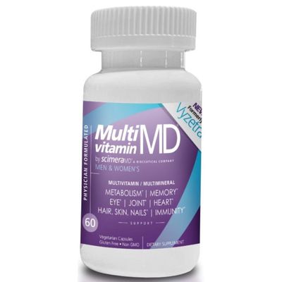 ScimeraMD MultivitaminMD Full-Spectrum Supplement Capsule with Minerals, Antioxidants, and Superfood Combination for Metabolism, Joint Support, Hair, Skin, and Nails, 60 CT