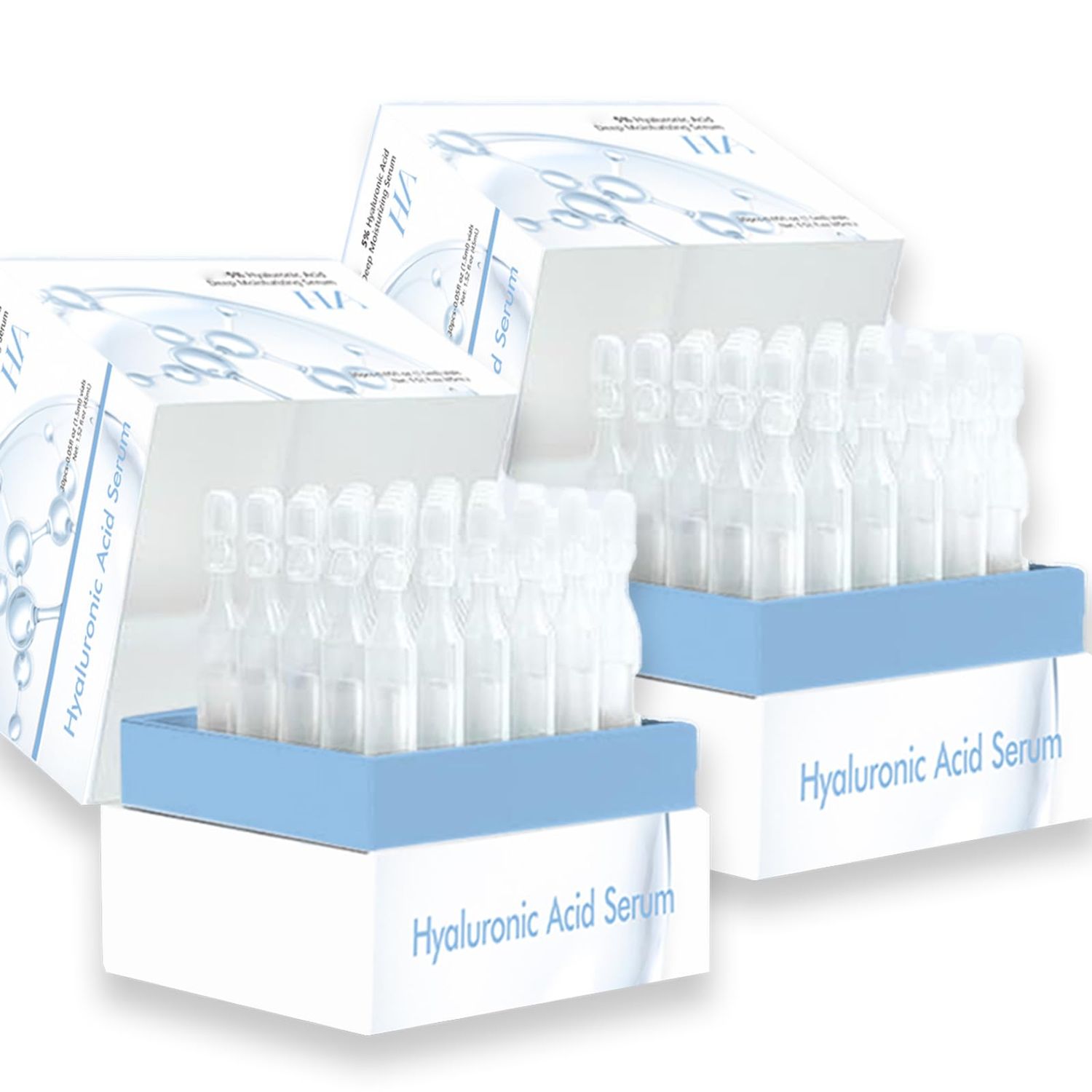 5 Hyaluronic Acid Serum Ultra-Hydrating Vials - 60PCS Ultra-Hydrating Serum - Single-Use Vials Hyaluronic Acid Tubes - 24-Hours Instant Hyd ration Nourish Skincare - Face Se rum for Women Anti Aging