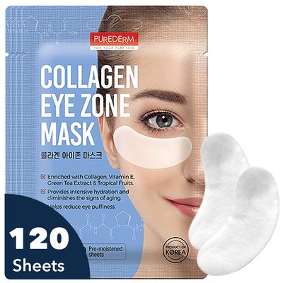 Purederm Deluxe Collagen Eye Mask Collagen Pads For Women 4 Pack Of 30 SheetsNatural Eye Patches With Anti-aging and Wrinkle Care PropertiesHelp Reduce Dark Circles and Puffiness