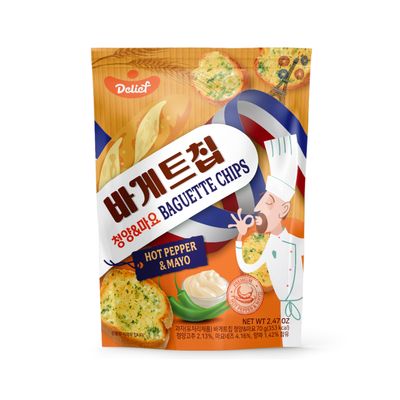 DELIEF Baguette Chips Cheongyang and Mayo Flavor 70g2.47oz (Pack of 1). Bagel Chips, Crisps