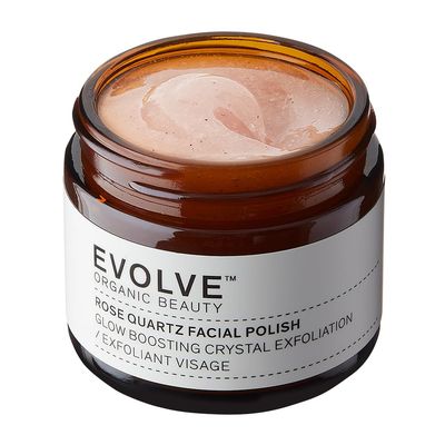 Evolve Organic Beauty - Natural Rose Quartz Facial Polish Small-Batch, Vegan Clean Beauty (2 oz 60 mL) Packaging May Vary