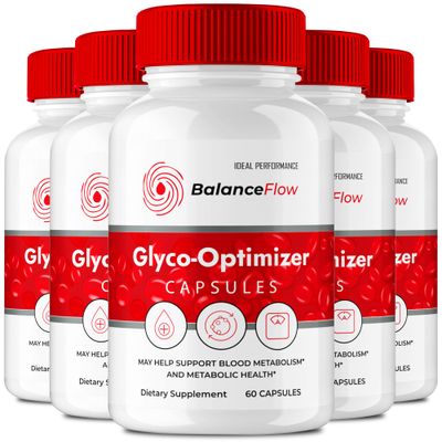 Balance Flow Glyco Optimizer Supplement Capsules, BalanceFlow Health Wellness Support Pills - Maximum Strength, Balance Flo All Natural Advanced Formula, BalanceFlo Pills Reviews (5 Pack)