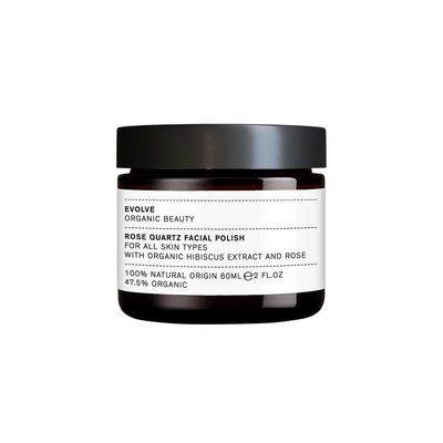 Evolve Organic Beauty - Natural Rose Quartz Facial Polish Small-Batch, Vegan Clean Beauty (2 oz 60 mL) Packaging May Vary
