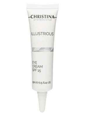 -CHRISTINA- Illustrious Eye Cream with SPF 15 and Hyaluronic Acid Peptide Cream with Vitamin E for Revitalizing, Nourishing the Skin Targets Pigmentation, Signs of Aging, Dark Circles 15ml
