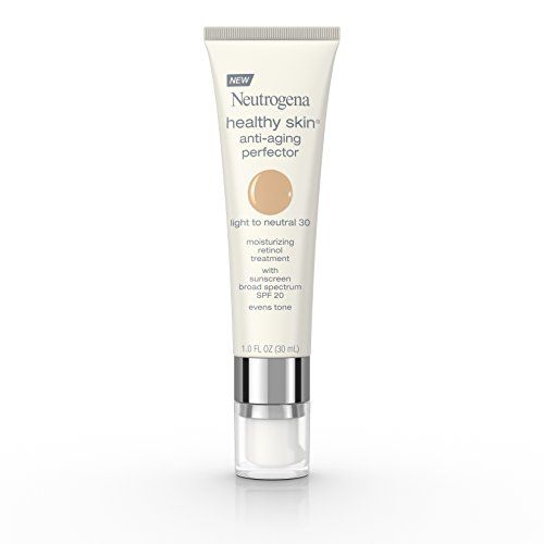 Neutrogena Retinol Treatment and Tinted Facial Moisturizer, Healthy Skin Anti-Aging Perfector with Broad Spectrum SPF 20 Sunscreen with Titanium Dioxide, 30 Light to Neutral, 1 fl. oz