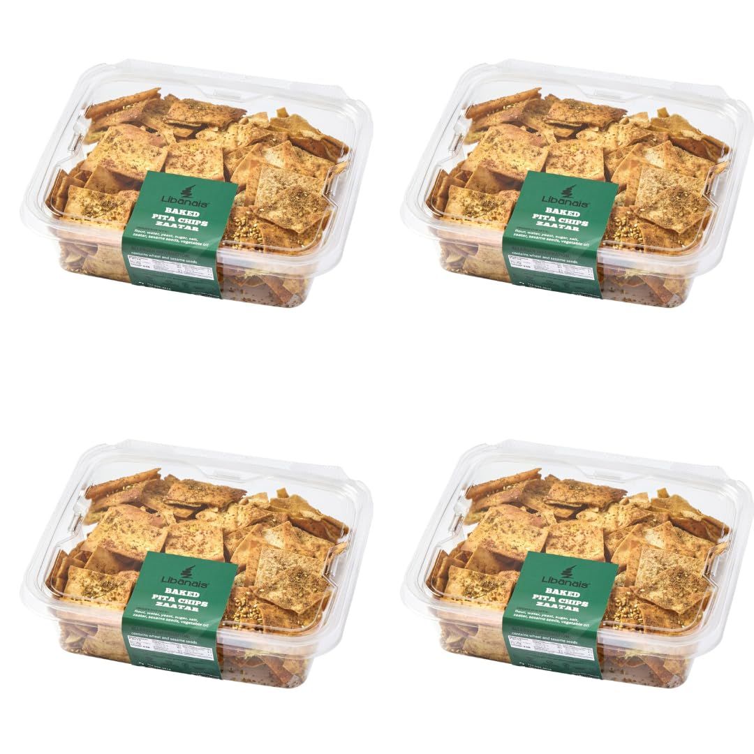 Libanais Baked Zaatar Pita Chips 4 pack, 11 oz each container
