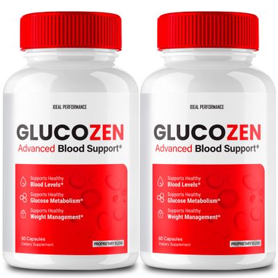 Glucozen Capsules, Glucozen Support Supplement Pills - Maximum Strength, Glucozen Health Wellness Capsules, Glucozen All Natural Formula Pills, Gluco Zen Health Capsules Reviews (2 Pack)