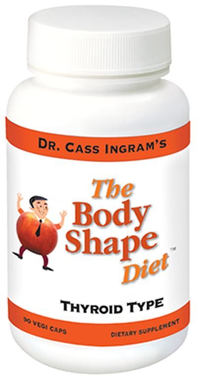 Dr. Cass Ingram&#39;s Body Shape Diet Thyroid Support Complex with Wild Oregano, North Pacific Kelp, L-Tyrosine, Glandular Extracts - Natural Energy Metabolism Support - Non-GMO, 90 Capsules