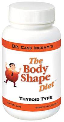 Dr. Cass Ingram&#39;s Body Shape Diet Thyroid Support Complex with Wild Oregano, North Pacific Kelp, L-Tyrosine, Glandular Extracts - Natural Energy Metabolism Support - Non-GMO, 90 Capsules