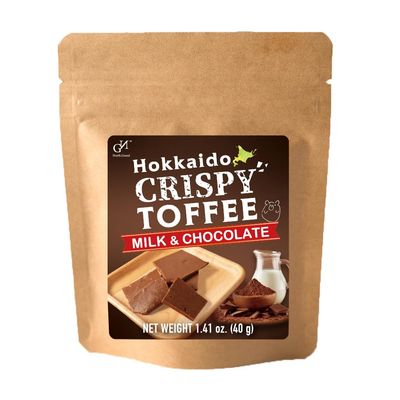 Hokkaido crispy toffee 1.41oz 40g made in Japan crunchy candy caramel no food additives no gluten (Milk and Chocolate)