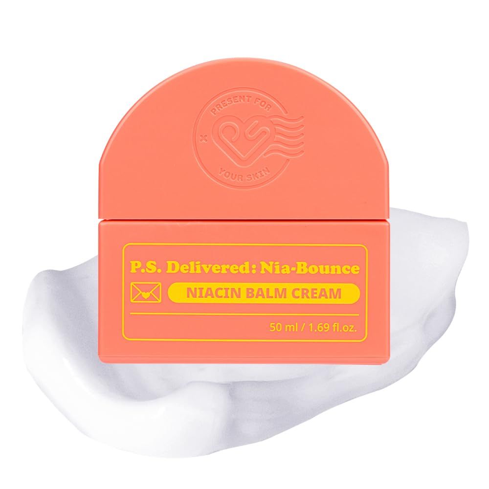 PRESENT SKIN NIA-BOUNCE Face Balm Cream - K-Beauty Korean Skin Care for Elasticity, Glow Anti-Aging - Vegan Friendly - For Dry Sensitive Skin, 50ml, 1.69 fl.oz.