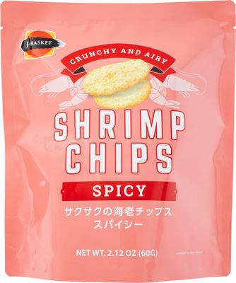 J-BASKET Shrimp Chips Spicy, 2.12 oz (Pack of 10)