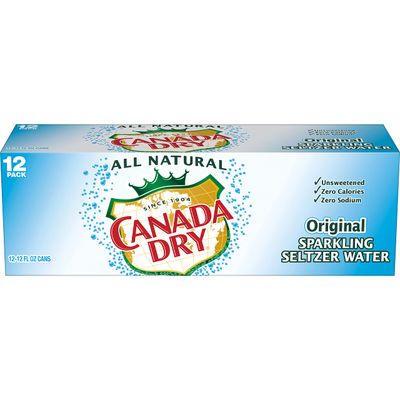Canada Dry Original Sparkling Seltzer Water, 12 fl oz cans, 12 pack