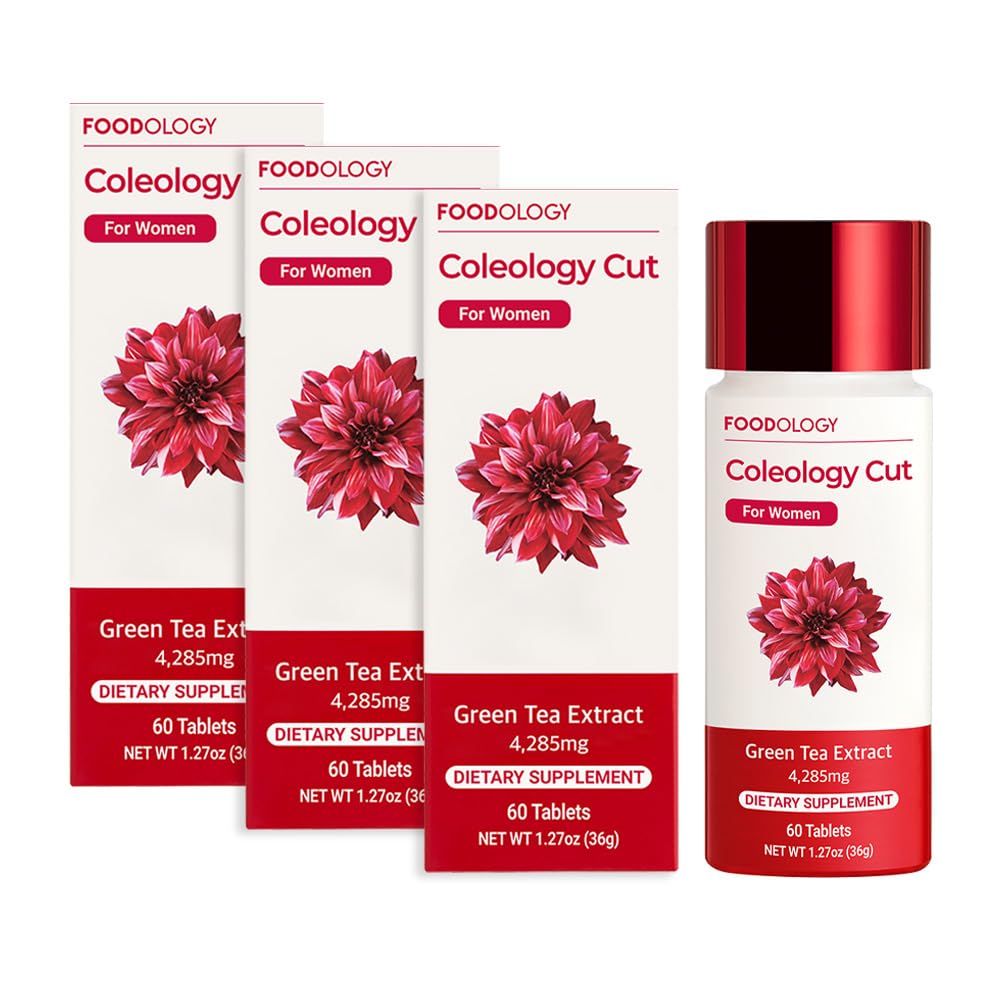 FOODOLOGY Coleology Cut (Pack of 3-180 Tablets, 90 Days) - Green Tea Extract, Vitamins Minerals Christmas Gifts