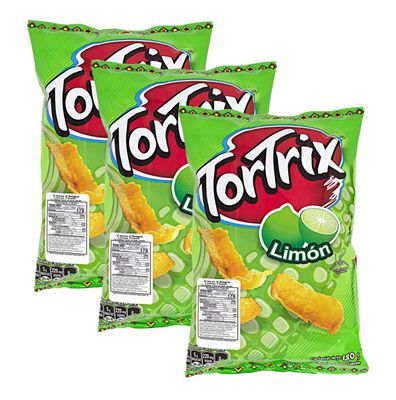 Tortrix Lemon Corn Chips de Guatemala - 180g per bag - 3 PACK