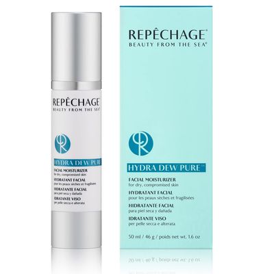 Repechage Hydra Dew Pure Facial Moisturizer - 1.6 oz Moisturizer Face Cream for Dry Sensitive Skin - Replenishes and Seals Moisture for Men Women - Hydrating Face Moisturizer