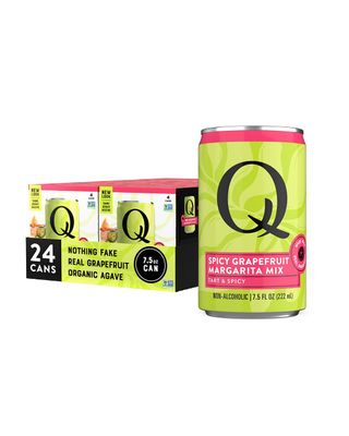 Q SPICY GRAPEFRUIT MARGARITA MIX with Real Grapefruit Organic Agave - Ideal for Cocktails Mocktails - Real Ingredients Perfectly Balanced - 80 Calories per Serving - 7.5 Fl Oz Cans (Pack of 24)