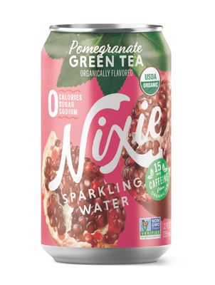 Nixie Sparkling Water Organic Pomegranate Green Tea Sparkling Water, 12 FZ