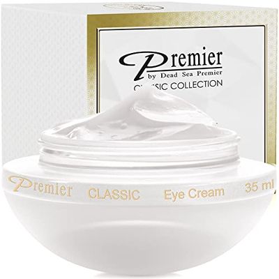 Premier Dead Sea Eye Cream, Age defying, Helps minimize wrinkles, Dark circles, sagging skin, Reduce bags, vitamin A E, hyaluronic acid, anti-aging, Hypoallergenic, classic collection 1.2fl oz