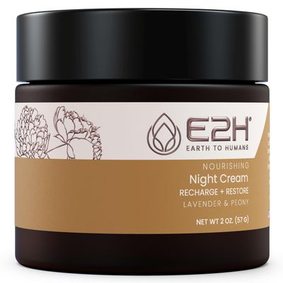 E2H Nourishing Night Cream with Lavender and Peony Rejuvenates Nourishes Firms Evens Tone Dewy Radiant Glow