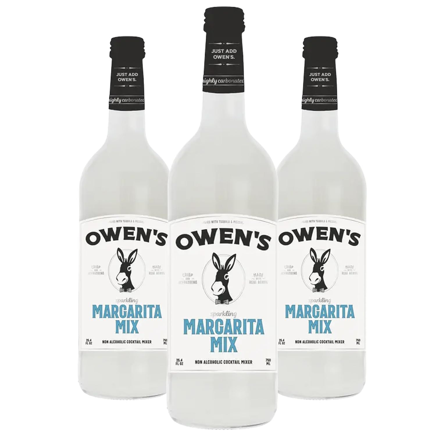 Owen s Craft Mixers Sparkling Margarita, 3 Pack Handcrafted in USA Premium Ingredients Vegan Gluten-Free Soda Mocktail Cocktail Mixer