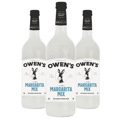 Owen s Craft Mixers Sparkling Margarita, 3 Pack Handcrafted in USA Premium Ingredients Vegan Gluten-Free Soda Mocktail Cocktail Mixer