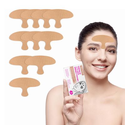 10-Pieces Disposable Forehead Wrinkle Patches - Overnight Anti-Aging Facial Tape for Fine Lines Frown Lines, Hypoallergenic Breathable, Suitable for All Skin Types